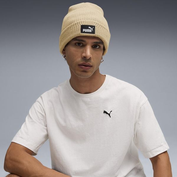 Głęboka czapka beanie Essentials PUMA. Brązowe czapki damskie Puma, bez wzorów. Za 79.00 zł.