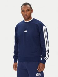 Adidas Bluza Essentials 3-Stripes JE6307 Niebieski Regular Fit. Niebieskie bluzy męskie Adidas, m, bez wzorów, z bawełny, bez ramiączek, bez kaptura. Za 219.99 zł.
