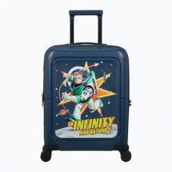 Walizka podróżna American Tourister Dashpop Disney 47. Niebieskie walizki damskie American Tourister, bez wzorów, z materiału. Za 549.99 zł.