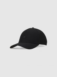 4F Czapka z daszkiem strapback uniseks - czarna S/M. Czarne czapki damskie 4F, na lato, bez wzorów, z syntetyku, sportowe. W wyprzedaży za 79.99 zł.