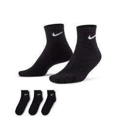 Skarpety Everyday Cushion Ankle 3 Pary. Czarne skarpety męskie Nike, bez wzorów, z bawełny. Za 60.99 zł.