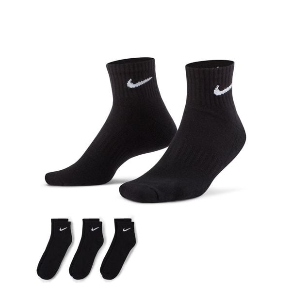 Skarpety Everyday Cushion Ankle 3 Pary. Czarne skarpety męskie Nike, bez wzorów, z bawełny. Za 60.99 zł.