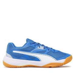 Buty halowe Puma. Niebieskie obuwie sportowe damskie Puma, bez wzorów, bez zapięcia. Za 349.99 zł.