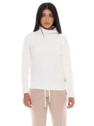 Leone 1947 Warm Touch Damen Rollkragen-Bluza zimowa ze Strickeinsätzen. Białe bluzy damskie LEONE 1947 APPAREL, na zimę, s, bez wzorów, z dzianiny, eleganckie, bez ramiączek, bez kaptura. Za 412.58 zł.
