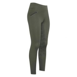 Damskie legginsy jeździeckie z pełną przyczepnością Easy Rider Dietse Winter. Zielone legginsy damskie EASY RIDER, bez wzorów, z materiału. Za 363.50 zł.
