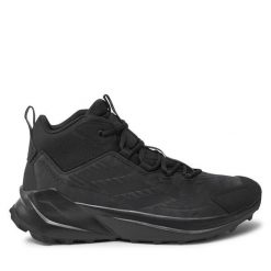 Trekkingi adidas. Czarne botki męskie Adidas, bez wzorów, sportowe, bez obcasa, bez zapięcia. Za 479.99 zł.