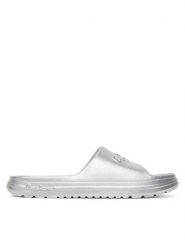 Pepe Jeans Klapki Beach Slidemet PLS70165 Srebrny. Szare klapki damskie Pepe Jeans, bez wzorów, z jeansu, bez obcasa, bez zapięcia. Za 119.99 zł.