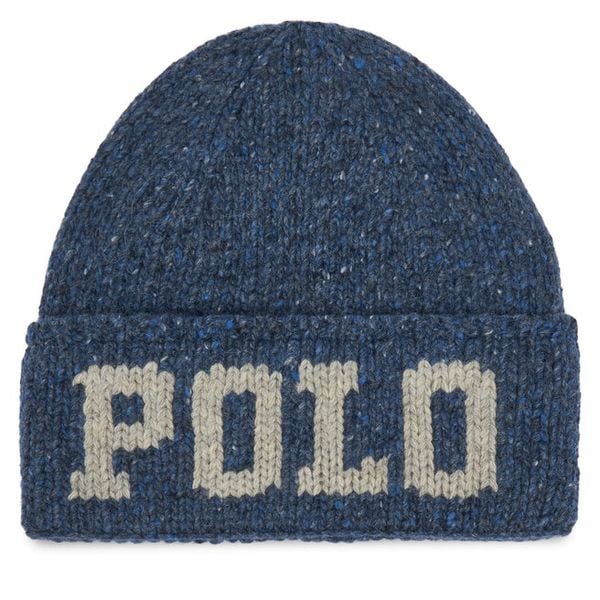 Czapka Polo Ralph Lauren. Niebieskie czapki męskie Polo Ralph Lauren, na zimę, bez wzorów. Za 519.99 zł.