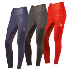 Damskie legginsy jeździeckie z pełną przyczepnością Tattini Begonia. Niebieskie legginsy damskie TATTINI, bez wzorów, z materiału. Za 451.00 zł.