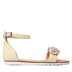 Sandały Flamingo. Żółte sandały damskie Flamingo, bez wzorów, bez obcasa, na płaskiej podeszwie, bez zapięcia. Za 339.99 zł.