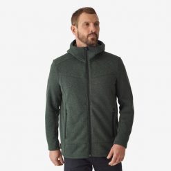 Polar Solognac 500. Brązowe bluzy sportowe męskie SOLOGNAC, na zimę, m, bez wzorów, z materiału, bez kaptura, outdoorowe. Za 199.99 zł.