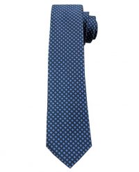 Granatowy Elegancki Krawat Męski w Drobny Niebieskie Kwiatki -ALTIES- 6 cm, Motyw Florystyczny. Niebieskie krawaty i muchy Alties, bez wzorów, z tkaniny, eleganckie. Za 49.00 zł.