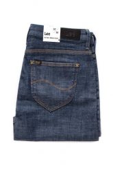 SPÓDNICA JEANSOWA LEE BUTTON THROUGH SKIRT L38HYHIB. Niebieskie spódnice damskie Lee, l, bez wzorów, z jeansu, trapezowe. Za 169.99 zł.