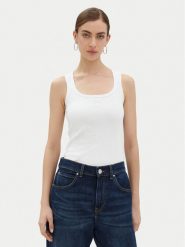 PINKO Top 100807 A2C1 Biały Regular Fit. Białe topy damskie Pinko, s, bez wzorów, z bawełny, bez kołnierzyka, bez ramiączek. Za 199.99 zł.