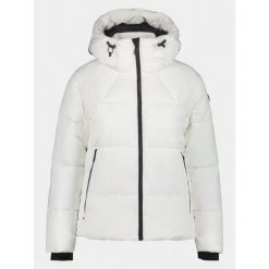 Kurtka Damska Luhta Eiriken. Białe kurtki sportowe damskie Luhta, bez wzorów, z puchu, bez ramiączek, bez kaptura, trekkingowe. W wyprzedaży za 687.20 zł.