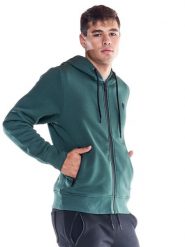 Bluza z kaptur na outdoor na co dzień. Niebieskie trekkingi męskie LEONE 1947 APPAREL, bez zapięcia. Za 126.26 zł.