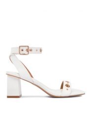 MEXX Sandały CEO-HY218124-1 Biały. Białe sandały damskie Mexx, bez wzorów, ze skóry, bez obcasa, na słupku, bez zapięcia. Za 179.99 zł.