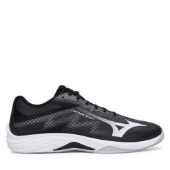 Buty halowe Mizuno. Czarne buty sportowe męskie Mizuno, bez wzorów, bez zapięcia. Za 379.99 zł.