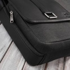 Portfel męski AY-06-BL i torba męska skórzana na ramię AY-01-BL zestaw Paolo Peruzzi ZUP-138. Brązowe portfele męskie bez wzorów, z bawełny. Za 199.99 zł.