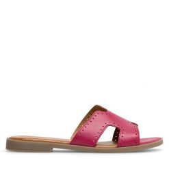 Klapki Lasocki. Czerwone klapki damskie Lasocki, bez wzorów, bez obcasa, bez zapięcia. Za 119.99 zł.
