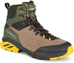 Buty trekkingowe męskie Aku M'S REACTIVE GTX, beige/ green, 44.5. Brązowe trekkingi męskie Aku, bez zapięcia. Za 619.50 zł.