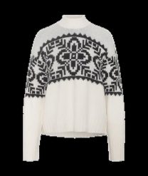 Sweter damski Kari Traa Disa. Białe swetry nierozpinane damskie Kari Traa, xl, bez wzorów, z dzianiny, eleganckie, bez kołnierzyka, bez ramiączek. Za 478.55 zł.