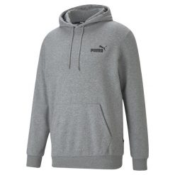 Sweatshirt bluza z kapturem z małym logo Puma ESS TR. Szare bluzy męskie Puma, xl, bez wzorów, sportowe, bez ramiączek, z kapturem. W wyprzedaży za 199.20 zł.
