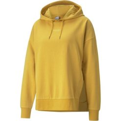 Bluza damska Puma HER Hoodie TR żółta. Żółte bluzy damskie Puma, xl, bez wzorów, z bawełny, bez ramiączek, z kapturem. Za 129.09 zł.