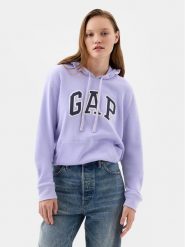 Gap Bluza 870537-03 Fioletowy Regular Fit. Fioletowe bluzy damskie GAP, xxs, bez wzorów, z bawełny, bez ramiączek, bez kaptura. Za 169.99 zł.