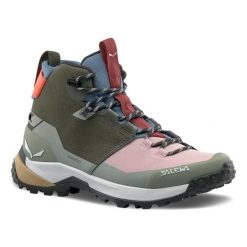 Damskie buty trekkingowe Salewa Puez 2 Knit Ptx. Zielone obuwie trekkingowe damskie Salewa, z gumy, bez zapięcia. Za 773.00 zł.