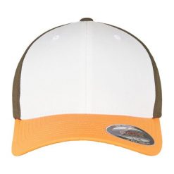 Czapka Z Daszkiem 3 Tone. Białe czapki damskie FLEXFIT, bez wzorów, z bawełny. Za 73.99 zł.
