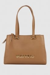 VALENTINO Brązowa shopperka Caprice Shopping. Brązowe shopperki damskie Valentino by Mario Valentino, bez wzorów, ze skóry, duże, bez dodatków. W wyprzedaży za 499.99 zł.