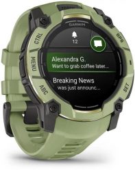 Zegarek sportowy Garmin Instinct 3 AMOLED - 50mm Zielony (010-03020-02). Zielone zegarki sportowe Garmin, bez wzorów. Za 1,900.99 zł.
