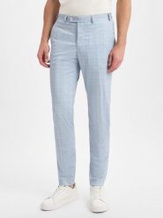 Finshley & Harding London spodnie garniturowe - Hoxdon Mężczyźni Slim Fit niebieski, 52. Niebieskie garnitury męskie Finshley & Harding London, m, bez wzorów. Za 299.95 zł.