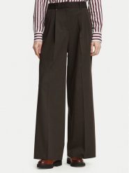 Tommy Hilfiger Spodnie materiałowe Blend WW0WW51898 Brązowy Wide Leg. Brązowe spodnie materiałowe damskie Tommy Hilfiger, bez wzorów, z materiału. Za 649.99 zł.