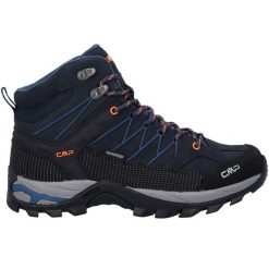 Buty trekkingowe męskie CMP Rigel Mid Wp. Czarne buty zimowe męskie CMP, bez wzorów, bez obcasa, bez zapięcia. Za 399.99 zł.