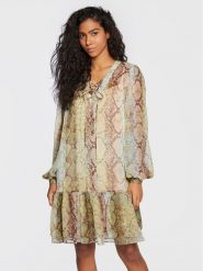 Guess Sukienka codzienna W3RK01 WDW52 Zielony Regular Fit. Zielone sukienki damskie Guess, na co dzień, s, z aplikacjami, z syntetyku, bez kołnierzyka, bez ramiączek, proste. Za 289.99 zł.