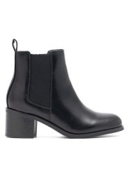 Clara Barson Botki NIVEN WS22385-06 Czarny. Czarne botki damskie Clara Barson, bez wzorów, z tworzywa sztucznego, bez obcasa, na słupku, bez zapięcia. Za 119.99 zł.
