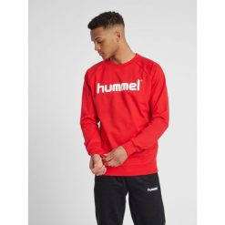 Bluza do piłki ręcznej męska Hummel Cotton Logo. Czerwone bluzy męskie Hummel, m, bez wzorów, z bawełny, sportowe, bez ramiączek, bez kaptura. Za 161.50 zł.