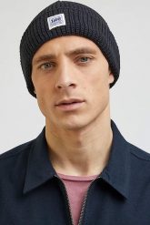 LEE WORKWEAR BEANIE MĘSKA CZAPKA NA ZIMĘ CIEPŁA BLACK 112342461 LP75011656. Czarne czapki męskie Lee, na zimę, bez wzorów. Za 79.99 zł.