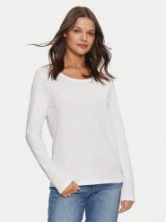 Mustang Bluzka Elly 1013931 Biały Regular Fit. Białe bluzki damskie Mustang, s, bez wzorów, z bawełny, bez kołnierzyka, bez ramiączek. Za 69.99 zł.
