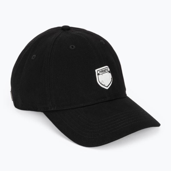 Czapka z daszkiem PROSTO Splash Shield. Czarne czapki damskie Prosto., bez wzorów, z bawełny, klasyczne. Za 79.99 zł.
