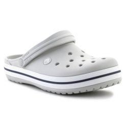 Klapki Crocs Crocband Atmosphere U 11016-1FT szare. Szare klapki damskie bez wzorów, bez zapięcia. Za 374.47 zł.