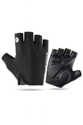Rękawiczki rowerowe HF Soft-Pad S106BK. Czarne rękawiczki męskie ROCKBROS, na lato, bez wzorów, z materiału. Za 44.99 zł.