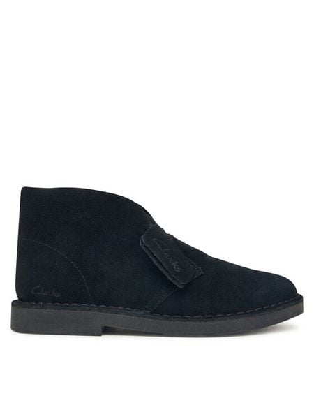 Clarks Botki Desert Bt Evo. 26182930 Czarny. Czarne botki damskie Clarks, bez wzorów, ze skóry, bez obcasa, na płaskiej podeszwie, bez zapięcia. Za 489.99 zł.