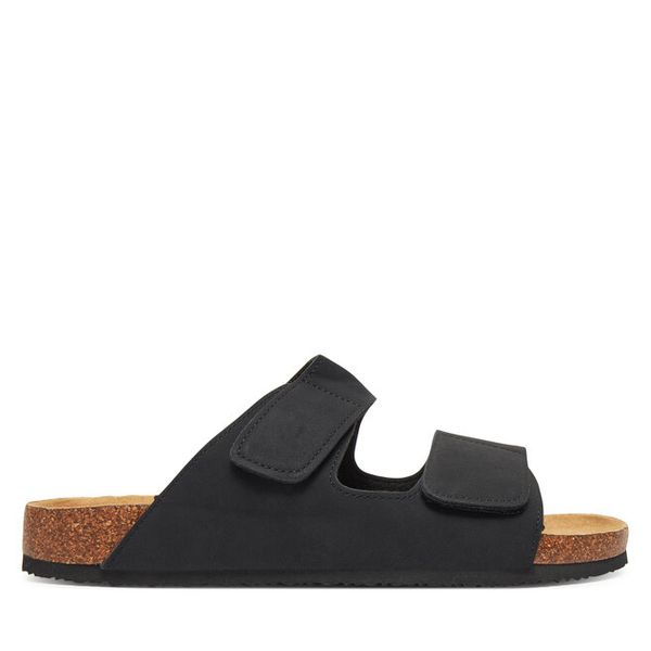 Klapki Jack & Jones. Czarne klapki męskie Jack & Jones, bez wzorów, bez zapięcia. Za 99.99 zł.