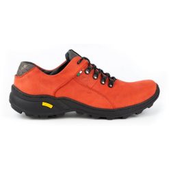 Olivier Męskie buty trekkingowe 296GT czerwone. Czerwone trekkingi męskie ze skóry, bez zapięcia. Za 319.69 zł.