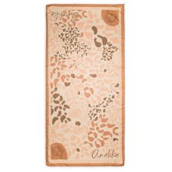 Szal damski Anekke, wykonany z lekkiego materiału tekstylnego z modnym wzorem, brązowy, 42480-062. Brązowe szaliki damskie Anekke, z aplikacjami. Za 119.00 zł.