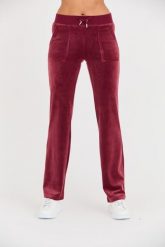 JUICY COUTURE Bordowe damskie spodnie dresowe Del Ray Pocket Pant, Rozmiar XS. Czerwone spodnie dresowe damskie Juicy Couture, bez wzorów, z dresówki. W wyprzedaży za 362.99 zł.