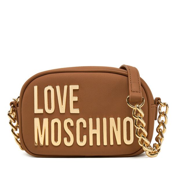 Torebka LOVE MOSCHINO. Brązowe listonoszki damskie Love Moschino, bez wzorów, bez dodatków. Za 419.99 zł.